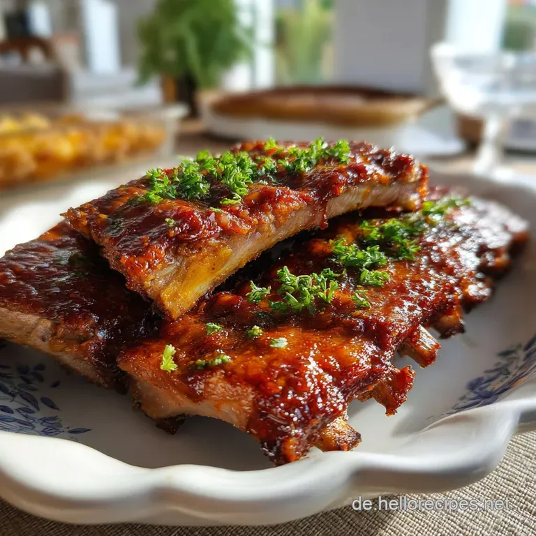 Gebackene Rippchen: Butterzart mit s&uuml;&szlig;-rauchiger Glasur
