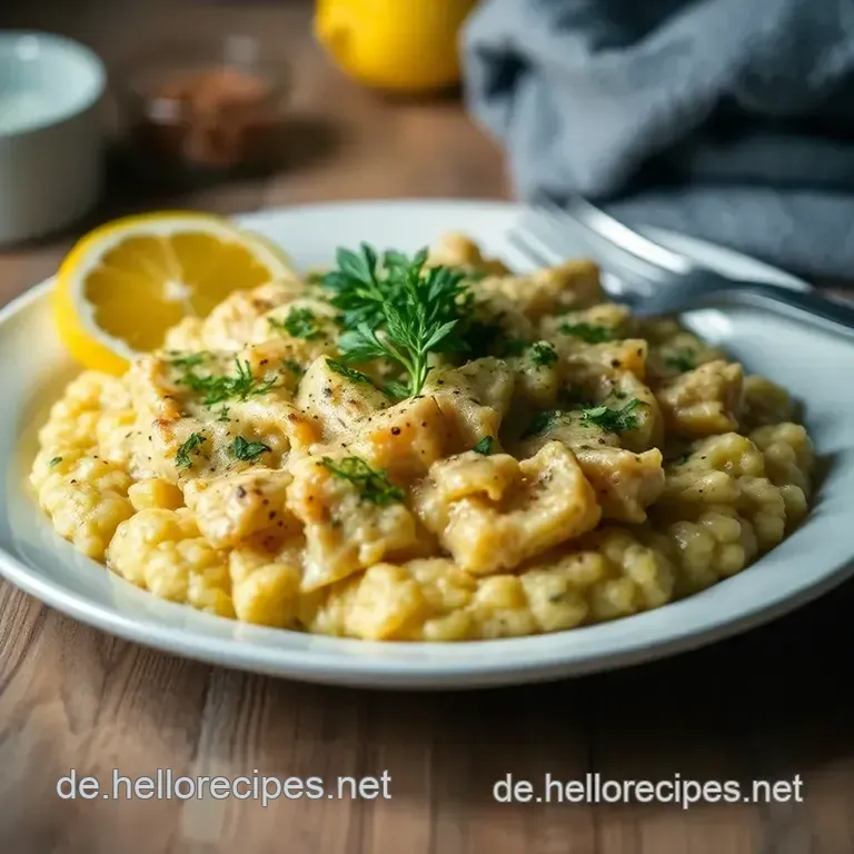 Gebratenes Kalbsbries auf Kräuterpolenta mit Zitronen-Kapern-Butter presentation
