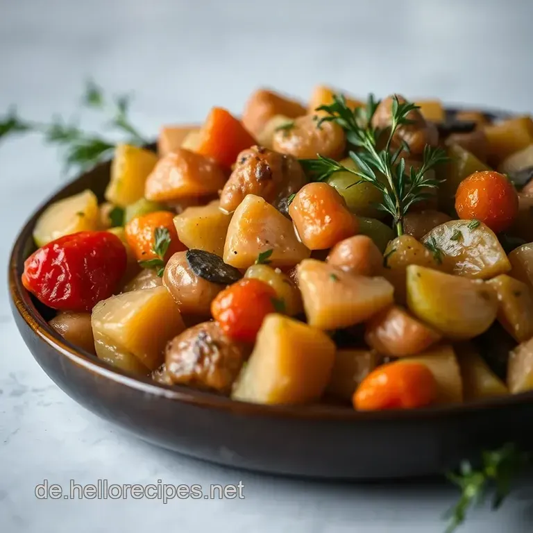 Gefüllte Rinderzunge mit Senfsoße presentation