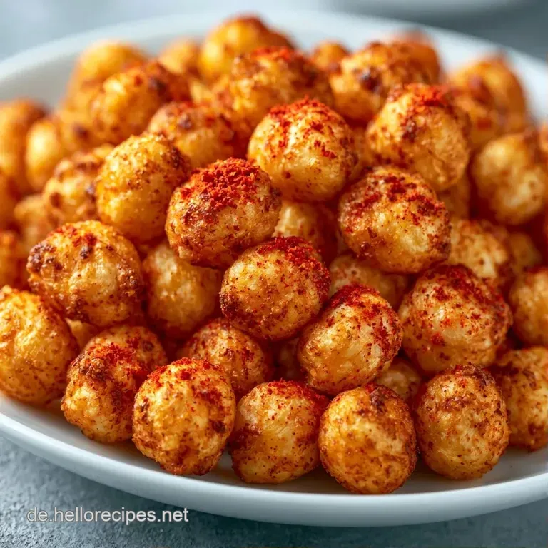 Eine minimalistische Keramikplatte mit goldgelben R&ouml;stkichererbsen, garniert mit frischem, gr&uuml;nem Petersilienschnitt.