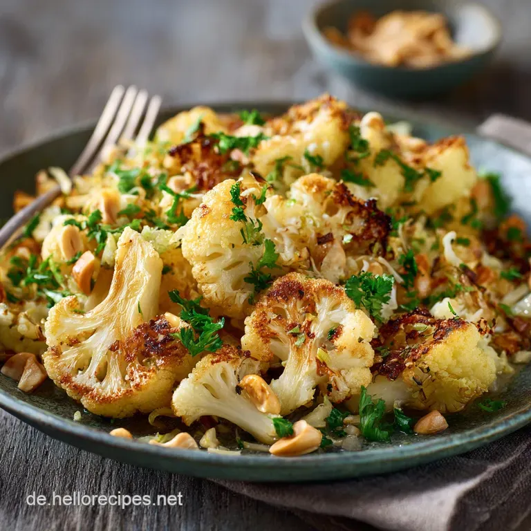 Ger&ouml;steter Blumenkohl Das Beste Knusprige Rezept Mit Tahinisauce presentation