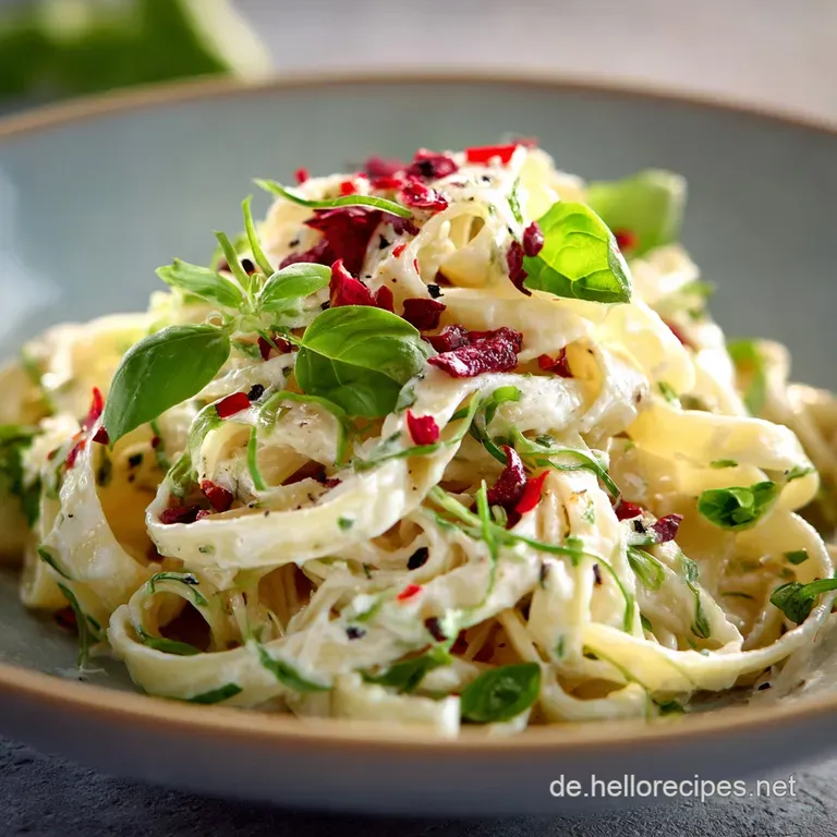 Gesunder Nudelsalat Mit Basilikum Knoblauch Dressi: Der Cremig Leichte Sommerhit presentation