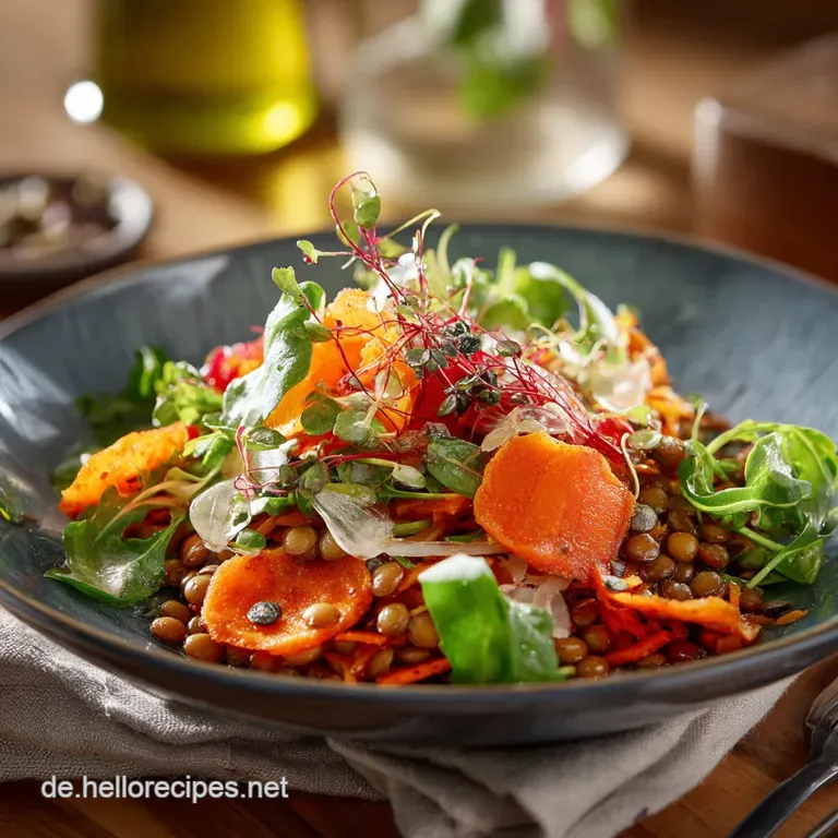 Gesunde Rezepte zum Abnehmen Knuspriger FetaLinsenSalat in 25 Minuten