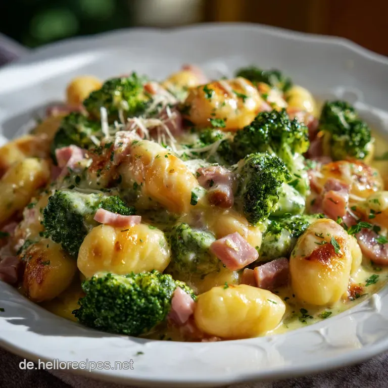 Gnocchi Brokkoli Schinken: Feierabend-Gl&uuml;ck Mit Cremigem Rahm presentation