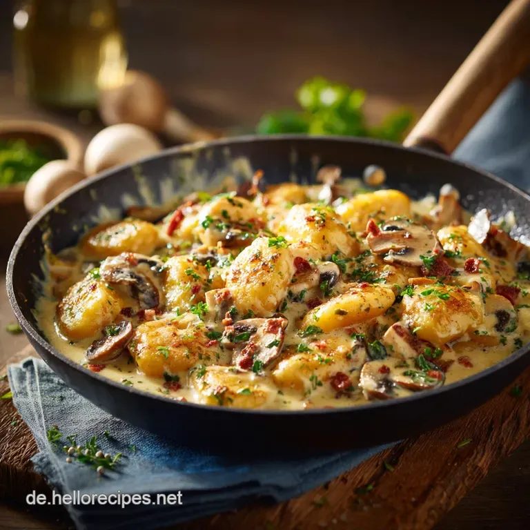 GnocchiPilzPfanne Schnell cremig und Ihr bestes vegetarisches Abendessen