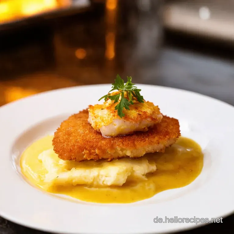 Goldbraune Knusperh&auml;hnchenschnitzel Der Klassiker presentation