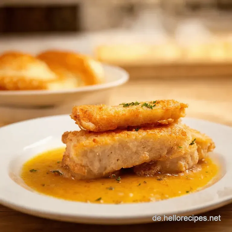 Goldbraunes Kalbsschnitzel Der Klassiker Perfekt Panier presentation