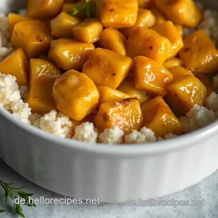 Goldene Hähnchenkeulen mit Honigmarinade presentation