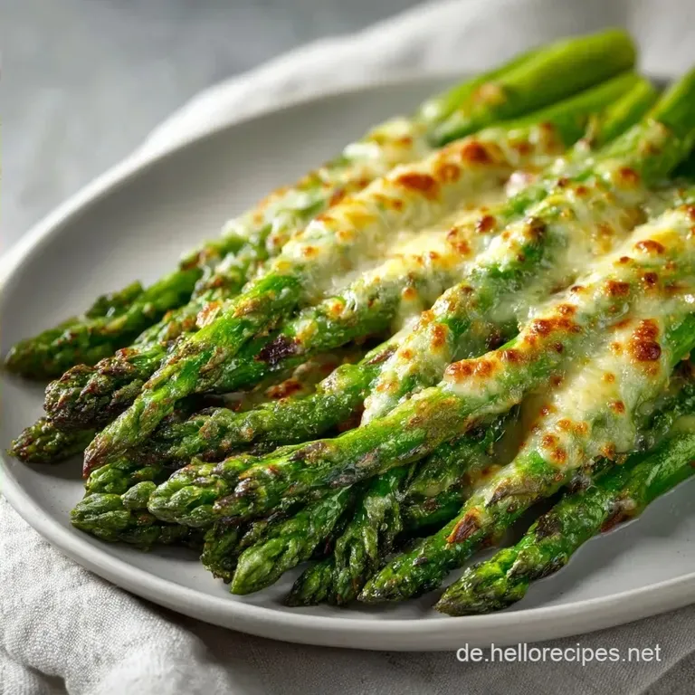 Gr&uuml;ner Spargel mit Parmesan: Knusprig aus dem Airfryer
