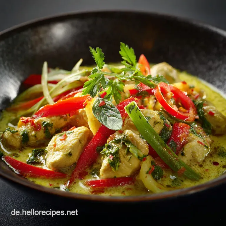 Curry Rezepte: Gr&uuml;nes Thai-Curry Mit H&auml;hnchen presentation