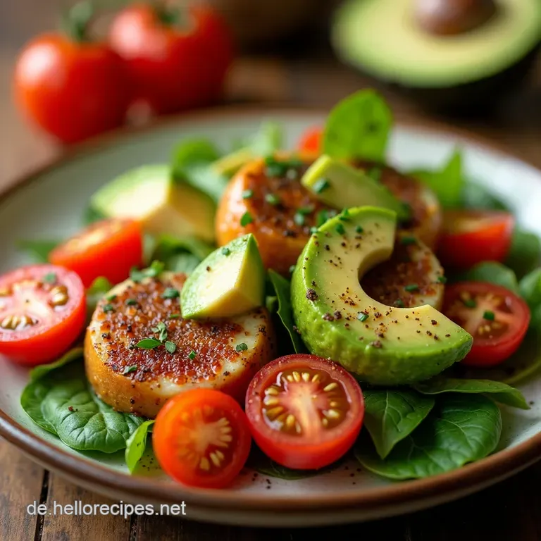 Gurkentomatenavocadosalat Sommerfrische Pur presentation