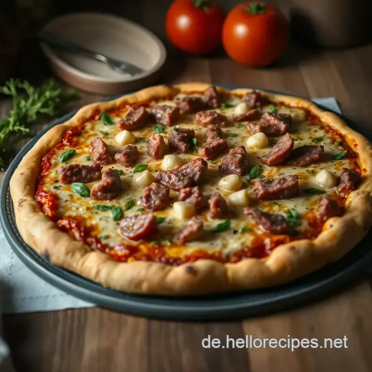 Hackfleischpizza vom Blech – Deftiger Genuss für die ganze Familie presentation