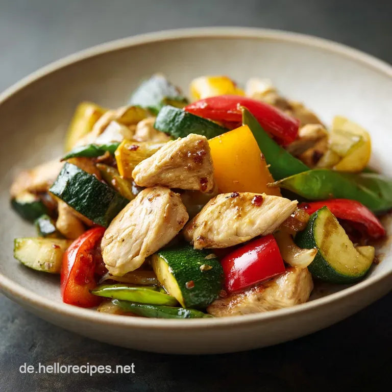 Perfectly arranged chicken and colorful veggies are served in a bowl. Steam rises to the top, ready to be served.