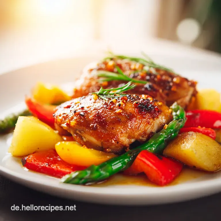 Mittagessen Idee mit H&auml;hnchen und Gem&uuml;se: Schnell