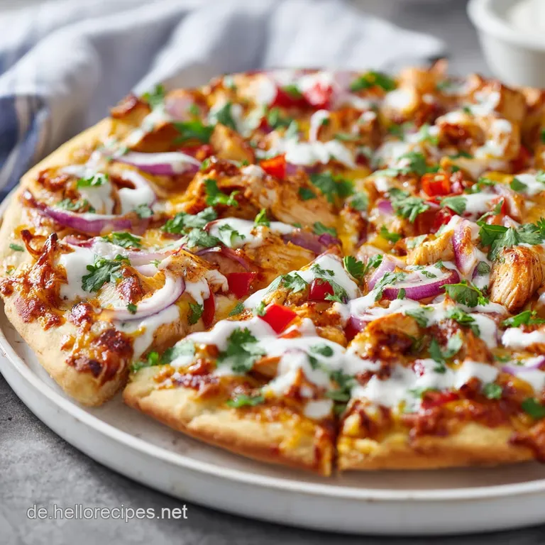 BBQ Chicken Pizza: Knusprig und aromatisch