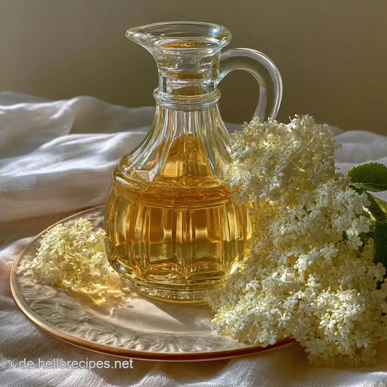 Hausgemachter Holundersirup mit Zitronens&auml;ure