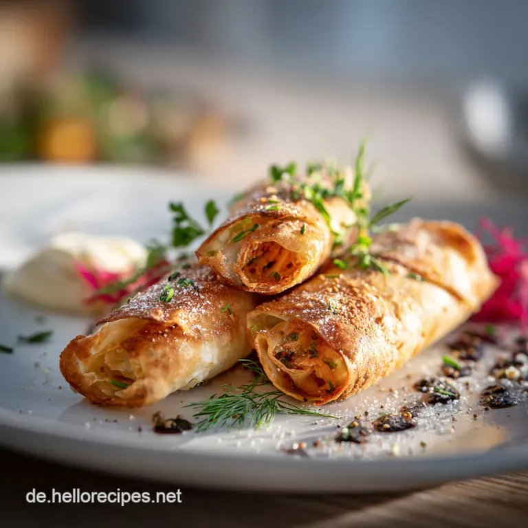 Bl&auml;tterteig Rezepte: Goldene Bergk&auml;se-Lauchtaschen Einfach Herzhaft presentation