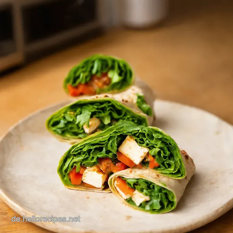 Herzhafte Gem&uuml;sehalloumi Wraps Mit Joghurtminzdip presentation