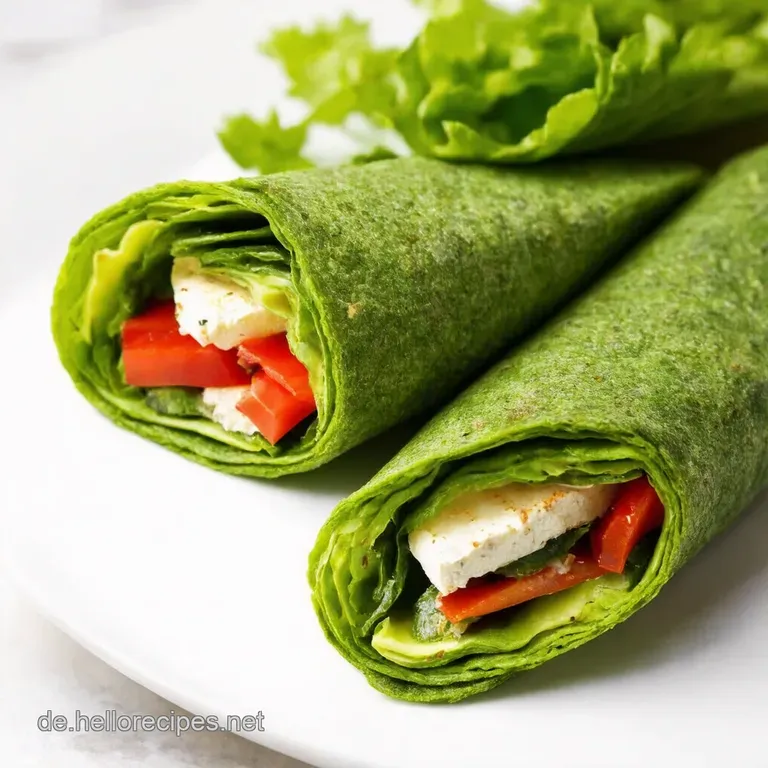 Herzhafte Gem&uuml;seHalloumi Wraps mit JoghurtMinzDip