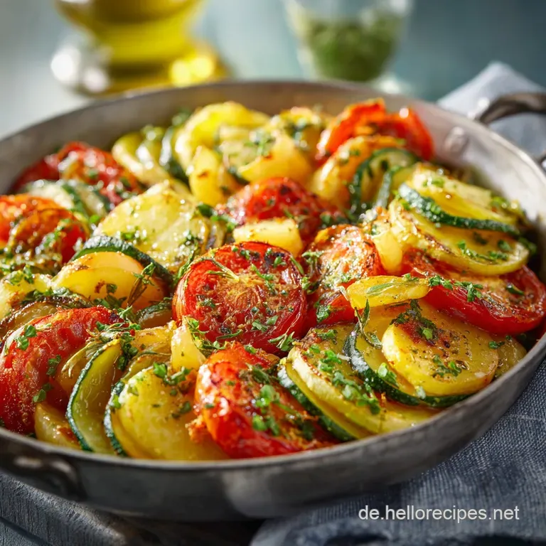 Der Schwabenklassiker Tomaten Zucchini Kartoffel Auflauf Mit Kr&auml;uterguss presentation