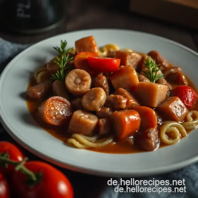Herzhaftes Wurstgulasch – Ein köstlicher Klassiker für alle Gelegenheiten presentation
