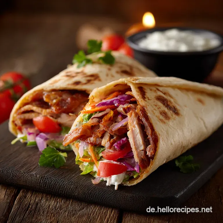 Die Fitte Feierabendrolle High Protein D&ouml;nerwrap &Agrave; La Chefkoch presentation