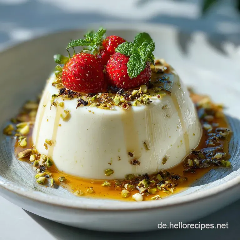 Leckeres Honig Kardamom Panna Cotta Rezept