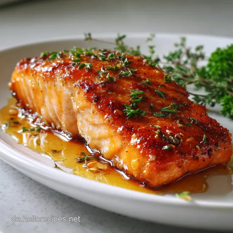 Honig-Lachs aus dem Ofen mit Honig-Senf