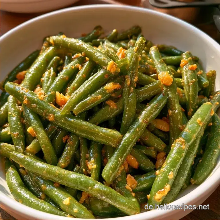 Italienische Gr&uuml;ne Bohnen mit Knoblauch und Tomaten