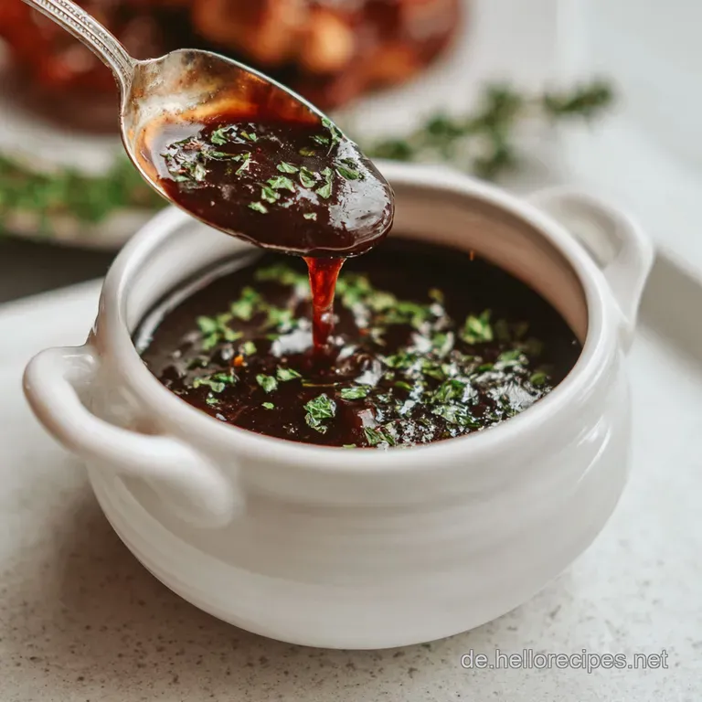 Earthy brown mushroom sauce cascading over a cutlet, garnished with parsley; a flavorful autumn dish presented elegantly.