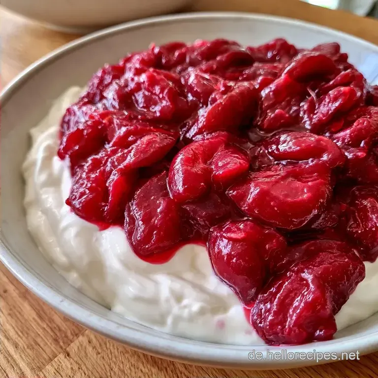 Sahnige Joghurtcreme mit Zwetschgensauce