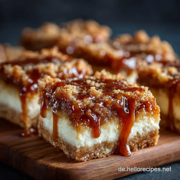 Karamell Apfel Cheesecake Bars Herbstliche Gl&uuml;ckseligkeit in Jedem Bissen presentation
