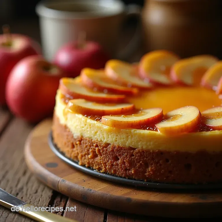 Omas Apfelkuchen trifft New York Cheesecake KaramellApfelRiegel presentation