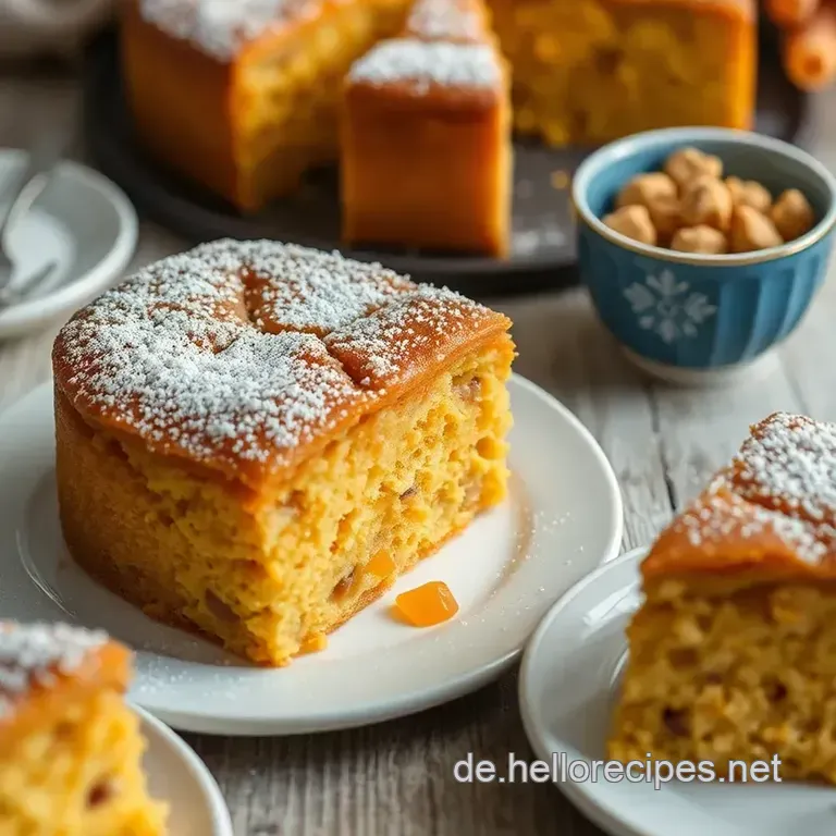 Karotten-Saft Kuchen mit Frischkäse-Frosting presentation