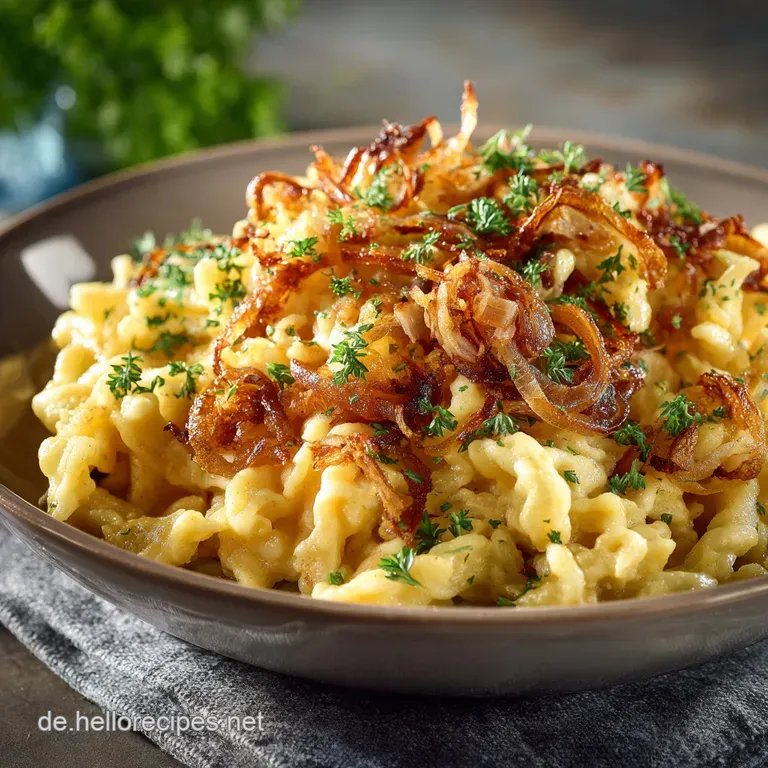 K&auml;sesp&auml;tzle Deluxe Das Ultimative Rezept Mit Knusprigen R&ouml;stzwiebeln presentation
