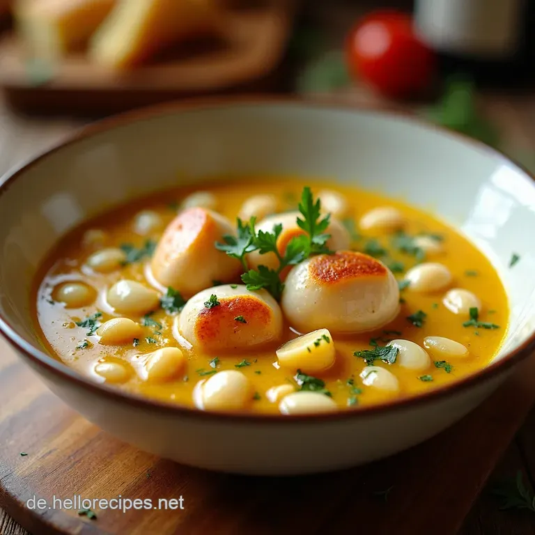 K&auml;sigdeftige Schinkenchowder presentation