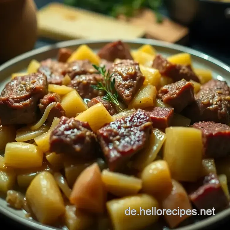Kassler mit Sauerkraut und cremigem Kartoffelbrei presentation