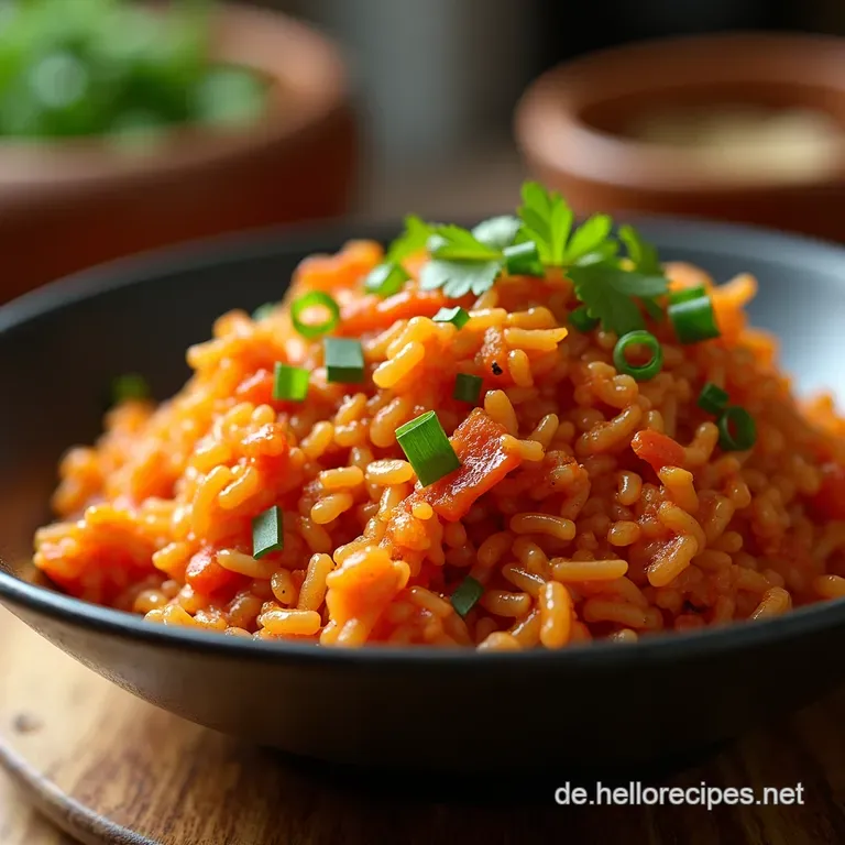Kimchi Fried Rice Mit H&auml;hnchen Scharf Saftig Sensationell presentation