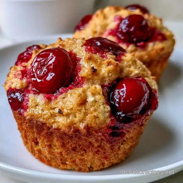 Saftige Kirsch Muffins ohne Zucker