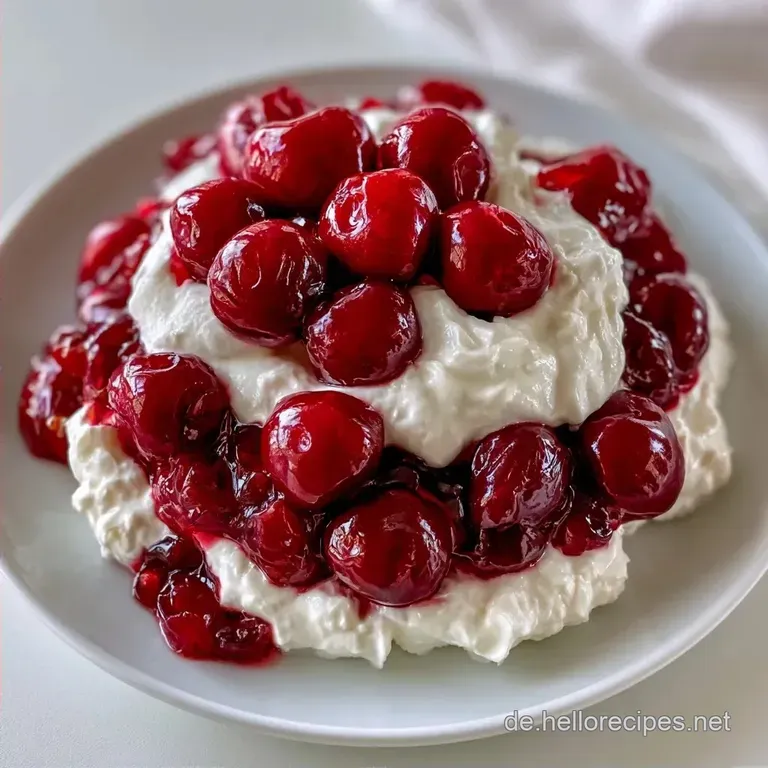 Kirschen aus dem Glas Dessert mit Magerquark