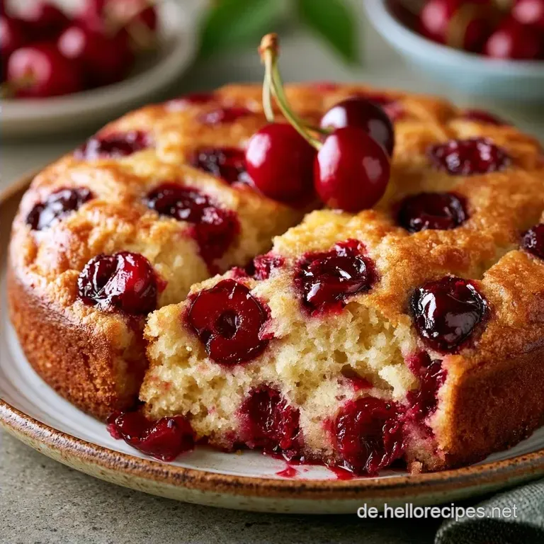 Omas Saftiger Kirschkuchen mit R&uuml;hrteig