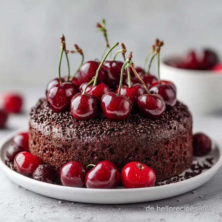 Saftiger Kirschkuchen mit Schokostreusel