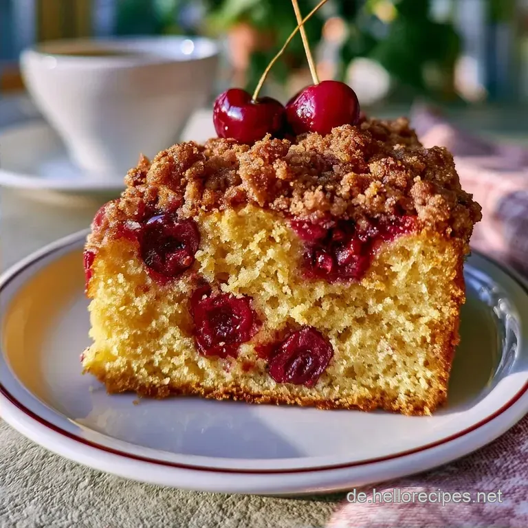 Saftiger Kirschkuchen mit Streuseln