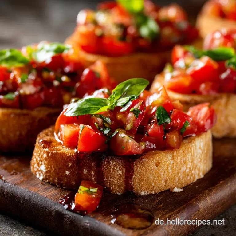 Bruschetta Mit Tomaten: Das Knusprige Original (Einfaches Rezept) presentation