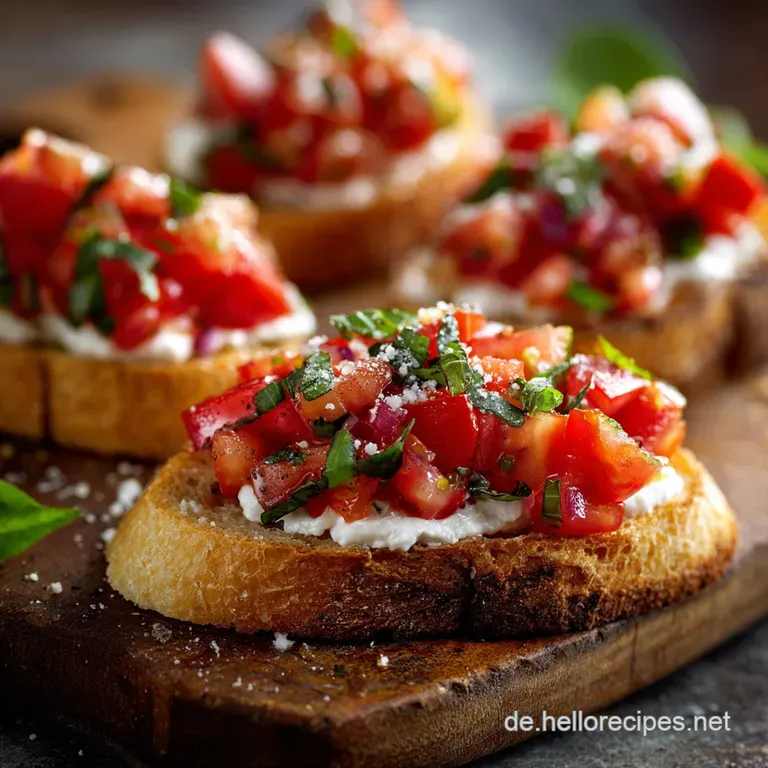 Bruschetta mit Tomaten: Das knusprige Original (Einfaches Rezept)