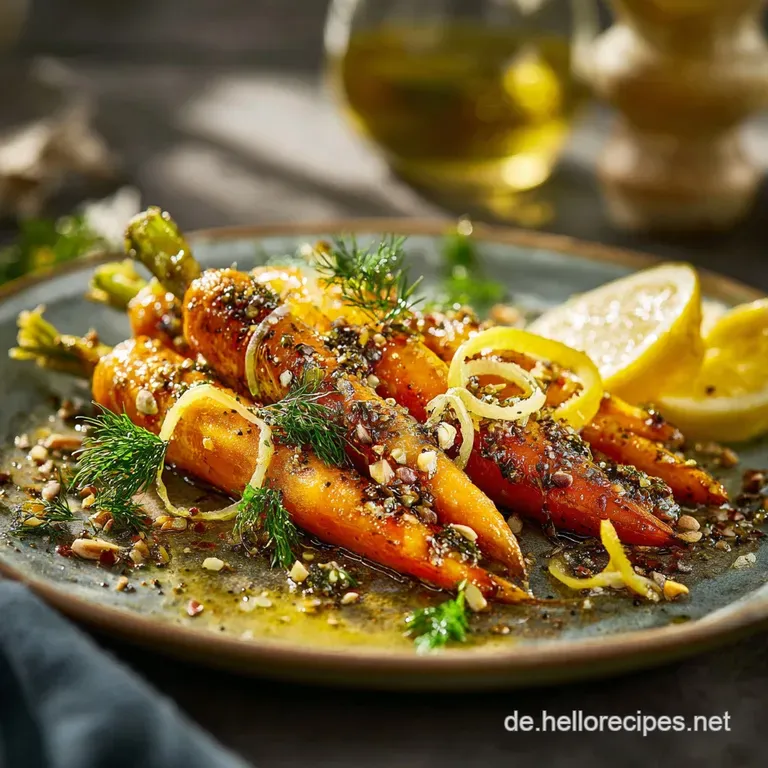 Die perfekte Beilage Feine Glasierte Möhrchen mit Muskat und Zitrone
