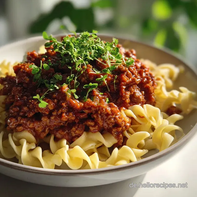 Nudeln Mit Hackfleischsauce: Das Sonntags-Klassiker Rezept presentation