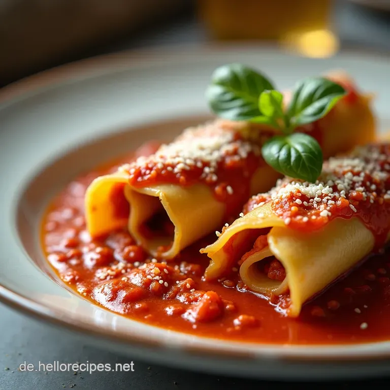 Klassische RindfleischCannelloni Mein Geheimnis für cremige Béchamel das beste Ragù