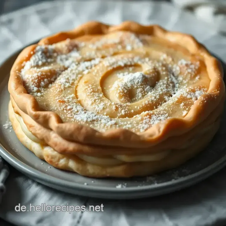 Klassischer Apfelstrudel mit Fertigstrudelteig presentation
