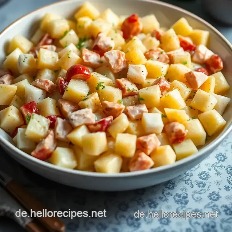 Klassischer Deutscher Kartoffelsalat presentation